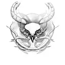 Scorpion Eagle Phoenix tattoo design idea