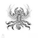 Scorpion Eagle Phoenix tattoo design idea