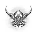 Scorpion Eagle Phoenix tattoo design idea