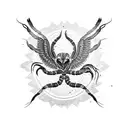 Scorpion Eagle Phoenix tattoo design idea
