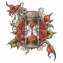 hour glass creature  tattoo design idea