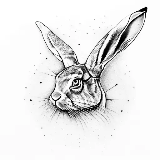 hare tattoo design idea
