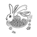 hare tattoo design idea