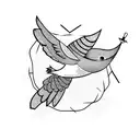 Flying Sparrow tattoo design idea