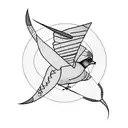 Flying Sparrow tattoo design idea
