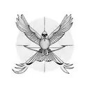 Flying Sparrow tattoo design idea