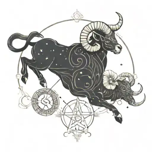 Aries constellation intertwined 27 tattoo design idea
