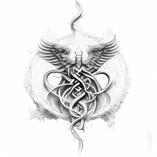 caduceus tattoo design idea