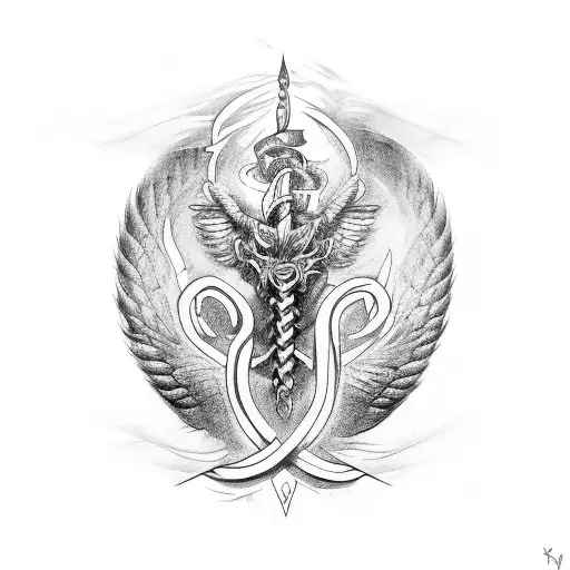 caduceus tattoo design idea