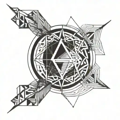 fulcrum symbol tattoo design idea