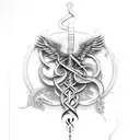 caduceus tattoo design idea