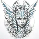 Caduceus ahsoka tattoo design idea