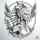 Caduceus ahsoka tattoo design idea