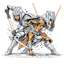 Ahsoka Tano vs Darth vader tattoo design idea