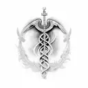 caduceus tattoo design idea