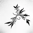laurels near collar bones tattoo design idea