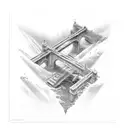 water under the bridge tattoo design idea