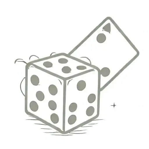 dice and joker cards  tattoo design idea