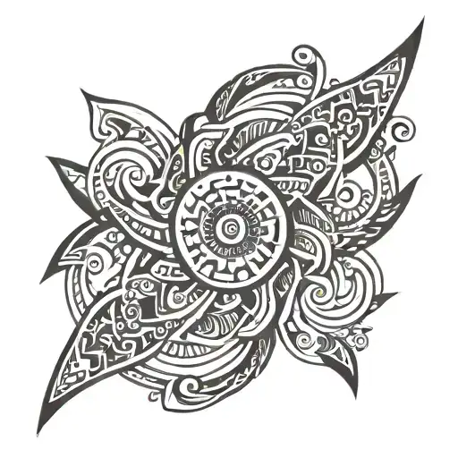 imagine tribal tattoo design include Indian culture and it's designed  tattoo design idea
