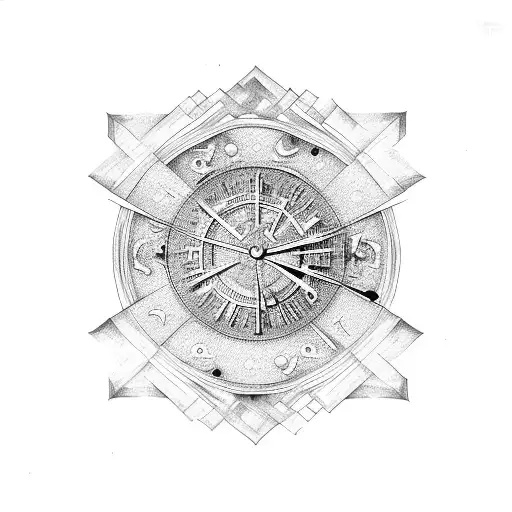 roman numerals with cross tattoo design idea