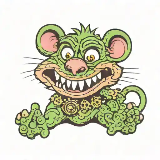 rat fink tattoo design idea