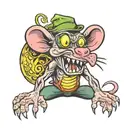 rat fink tattoo design idea