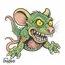 rat fink tattoo design idea