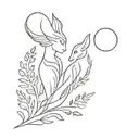 two kindred spirits tattoo design idea