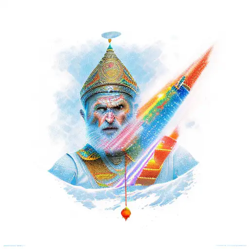 nomad venturer traveling monk tattoo design idea