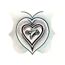 heart with dagger tattoo design idea