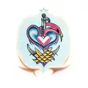 heart with dagger tattoo design idea