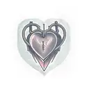 heart with dagger tattoo design idea