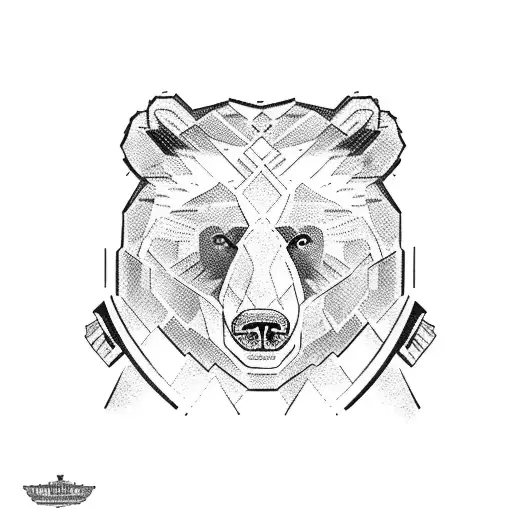 bear powerlifter from Russia tattoo design idea