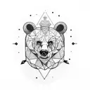 Russian bear powerlifter tattoo design idea