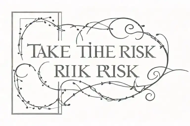Take the risk, or lose the chance tattoo design idea