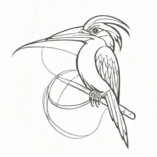 quetzal bird tattoo design idea