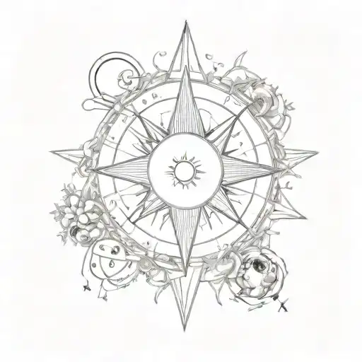 sun and world tarot cards fusinated tattoo design idea
