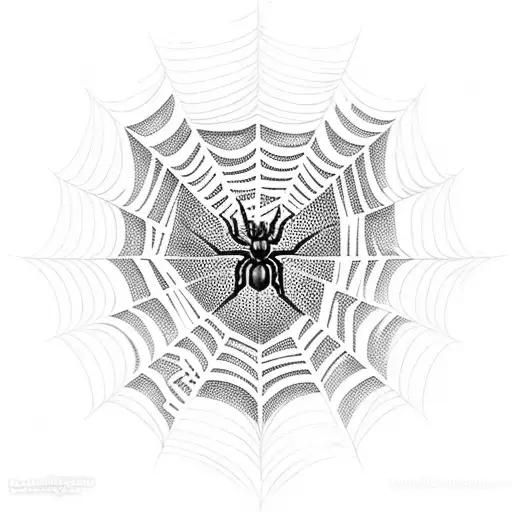 spider web with letters aoc tattoo design idea