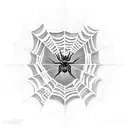 spider web with letters aoc tattoo design idea