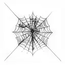 spider web with letters aoc tattoo design idea