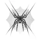 spider web with letters aoc tattoo design idea