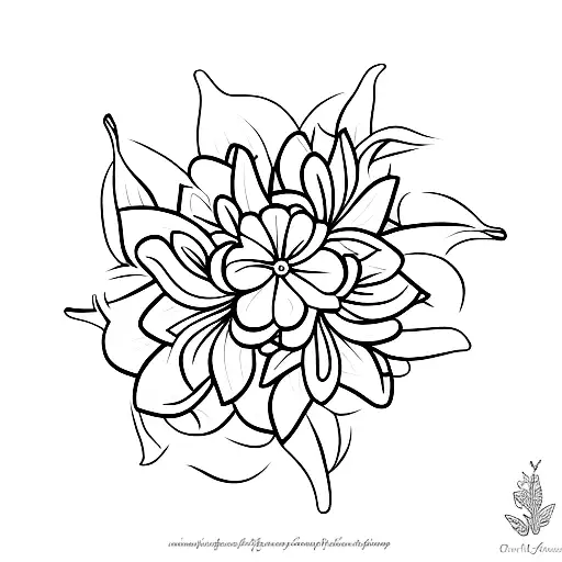 a stylized caribbean jasmine flower tattoo design idea