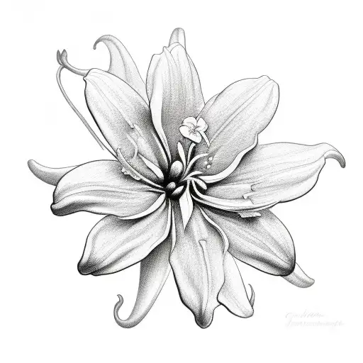 a caribbean jasmine flower tattoo design idea