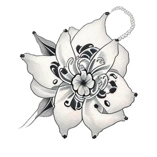 a caribbean jasmine flower tattoo design idea