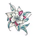 a caribbean jasmine flower tattoo design idea