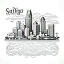 San diego skyline include coronado tattoo design idea