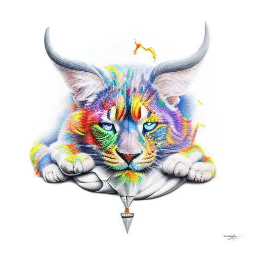 Luzifer the Sin of Pride tattoo design idea