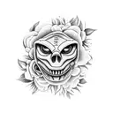 cobra com flores tattoo design idea