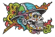 Gangster head tattoo design idea
