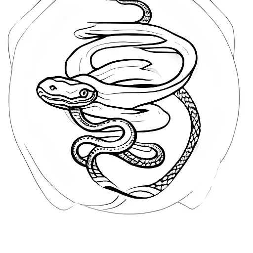 snake dagger tattoo design idea